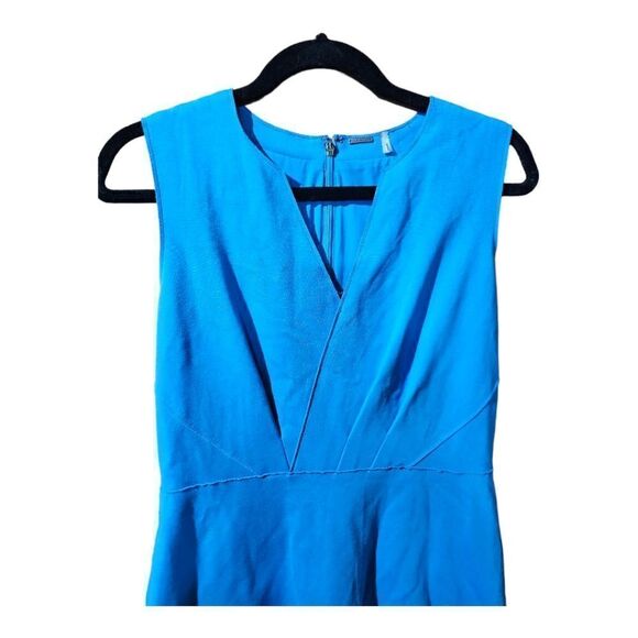 ELIE TAHARI Turquoise Blue Fit & Flare Dress - Size 8 - Picture 3 of 6